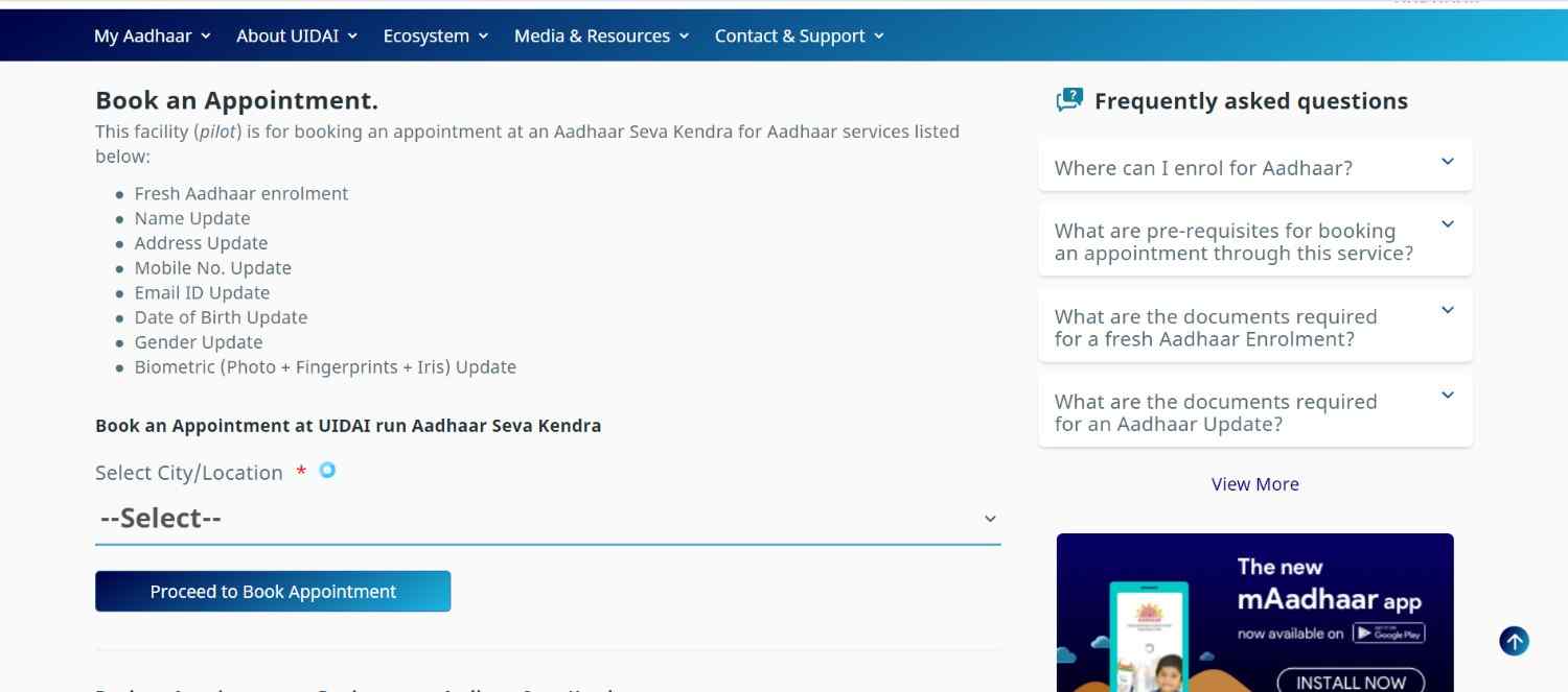 Baal Aadhaar Registration 