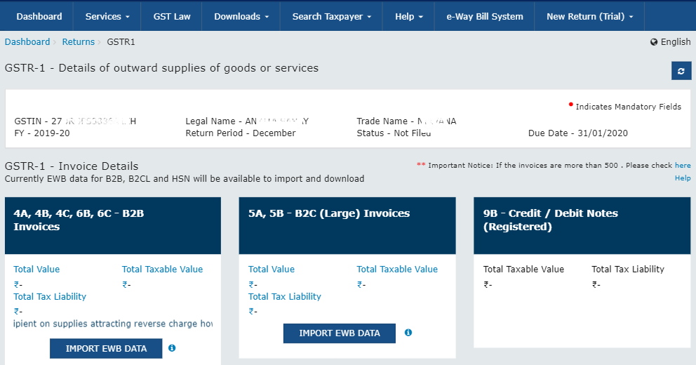 Generate GSTR-1 Summary