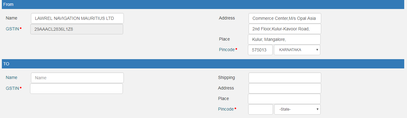 from to section details