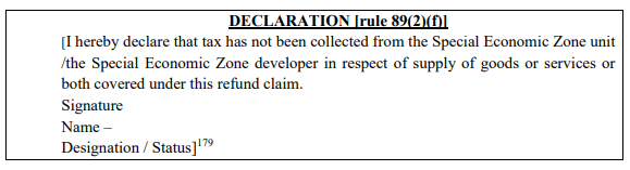 refund of accumulated ITC