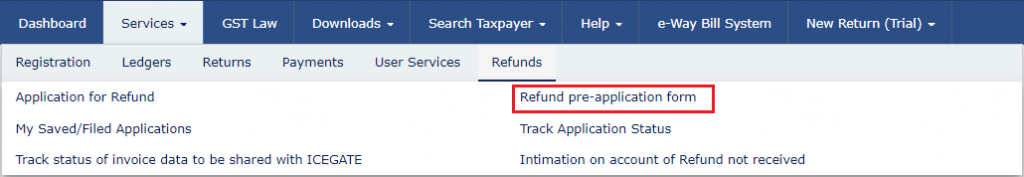 gst refund process