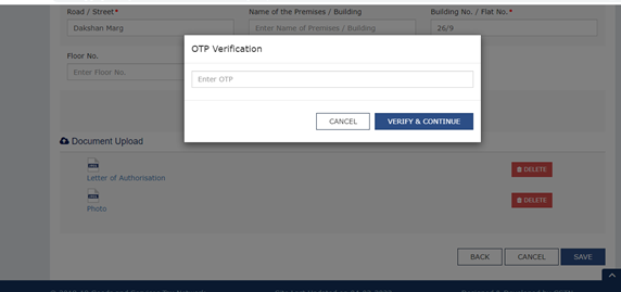 OTP mobile and email for GST